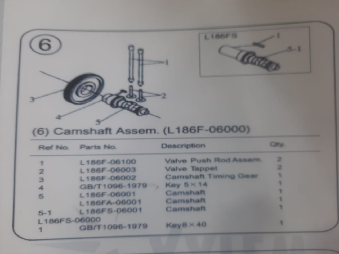 Camshaft Assem. (KM186F-06000)