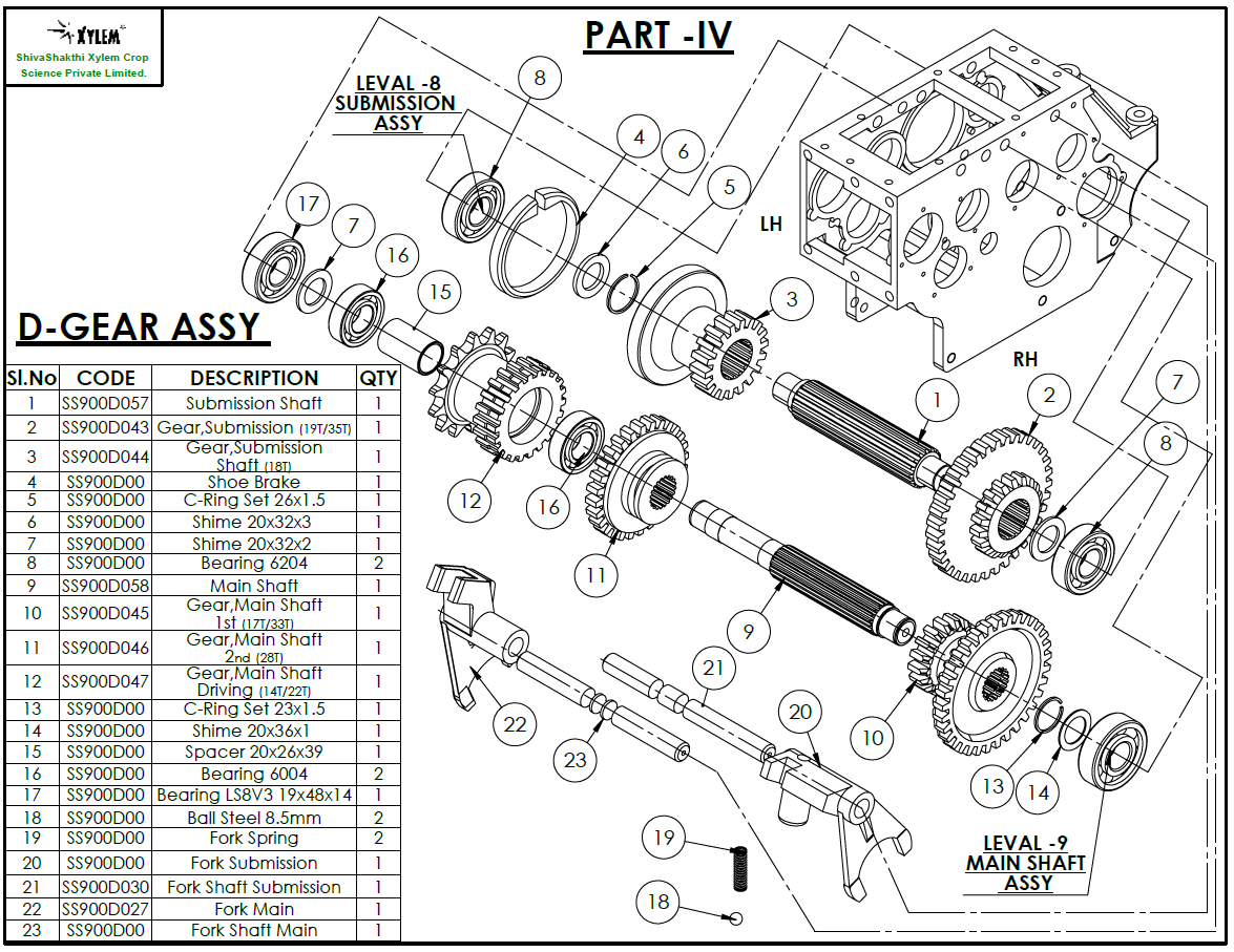 Gear assembly -D